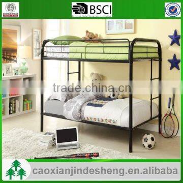 Long guardrail Bedroom adult use metal twin over twin bunk bed - Black TT-26