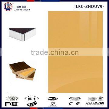 High Gloss Panel Acrylic Kitchen Cabinet Door With Yellow Color