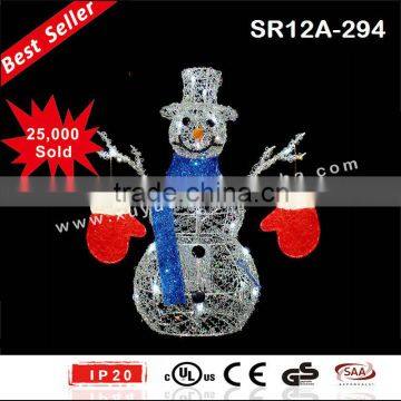 Battery powered animated led snowman