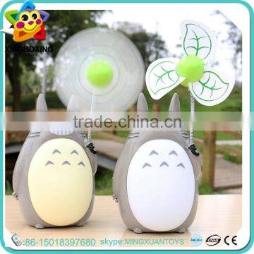 Cute totoro design plastic rechargeable mini usb fan for sale