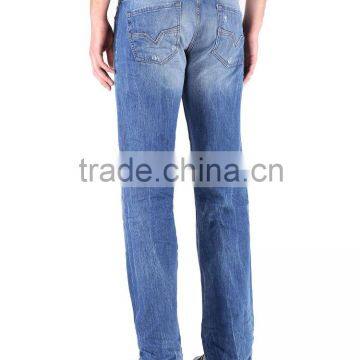 Blue Denim Jeans for Men Straight Leg photo-3
