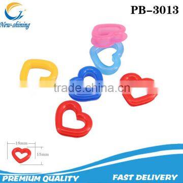 Plastic heart buckle colorful shoe ornament