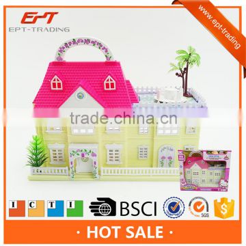 Fashion pretend toys plastic house villa toys