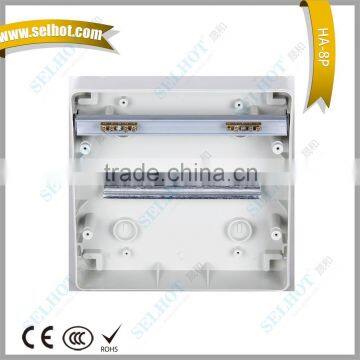 SELHOT Hot Sell 8 Way Plastic Busbar Distribution Board HA-8P