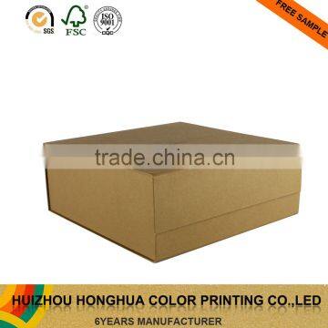 Custom print logo brown kraft paper boxes folding cardboard paper storage box