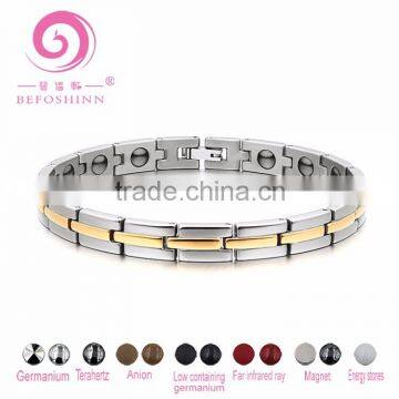 dongguan Fashion Ceramic Magnetic Health Bracelet with Germanium stainless steel Wholesale