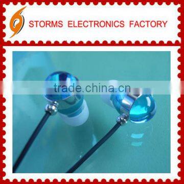 Transparent crystal studded earphone&earbud from factory