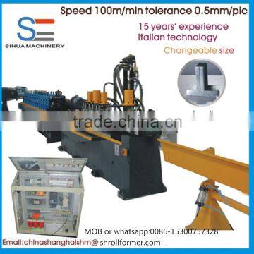 Metal stud and track roll forming machine