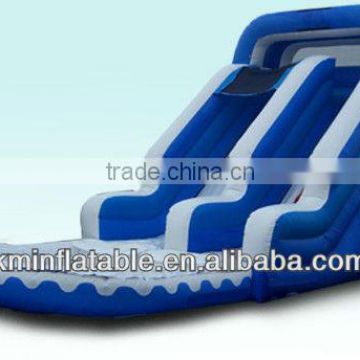 blue white inflatable water slide