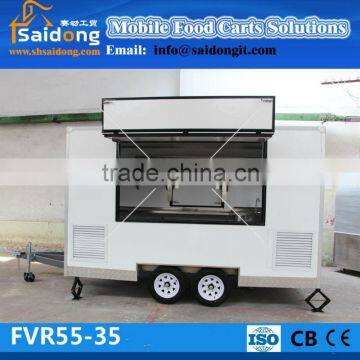 Big Wheels Sliding Windows Food Cart Trailer/food Van/gas Food Cart photo-2