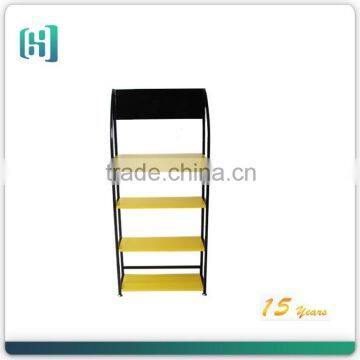 supermarket black and yellow metal engine oil floor standing display exhibition stand HSX-S0248