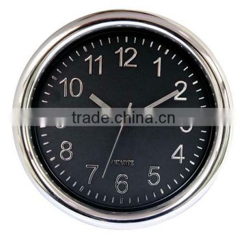 12 inch chrome plastic wall clock