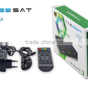 New DVB-S2 Satellite TV receiver freesat V7 max better than freesat V7 hd support RS322, RF in