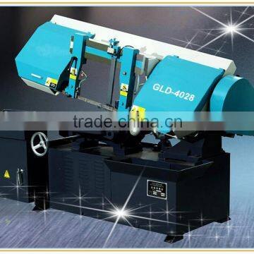 Scissor-arm horizontal metal bandsaw