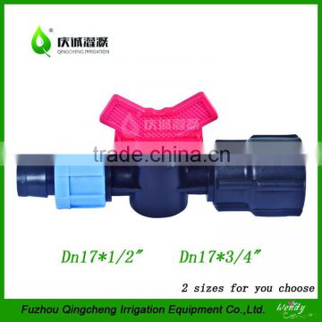 Plastic Irrigation Tape Connector Valve Female Thread Valve for DripTape