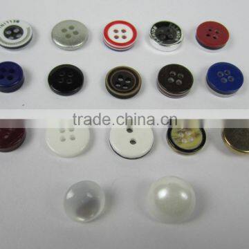 Custom plastic resin mixed button
