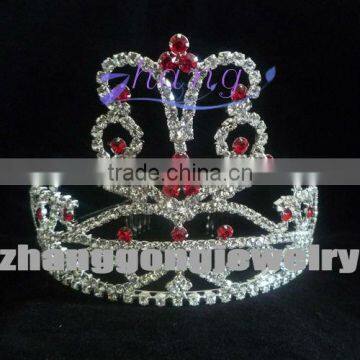 Red stone fashion design beauty pageant tiara