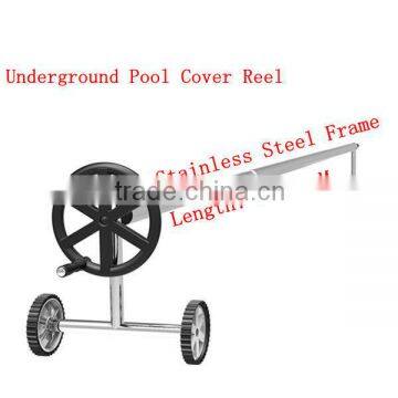 Poolstar P1820 swimming pool cover reel with stainless steel frame and aluminum poles