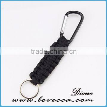 Hot sale high quality black metal keychain waves style paracord keychain accessories