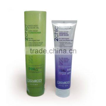 Shampoo Conditioner hair care plastic cosmetic round tube