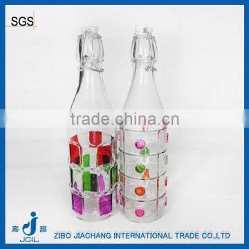 500ml hand painted glass bottles for drinking