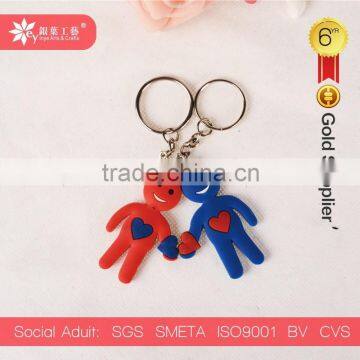 sweet lover soft pvc keychain pvc rubber key chain