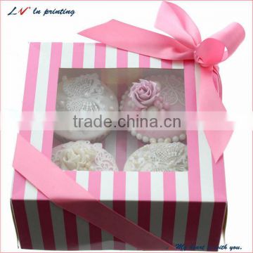 custom high quality cake windows box/ cake boxes window wholesale