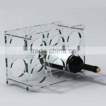 Desktop clear handmade acrylic red wine stopper display rack