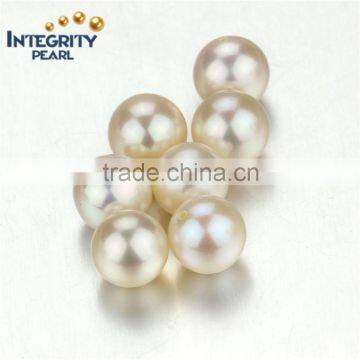 High quality freshwater pearl loose beads AAA size 8-9mm round shape white loose pearls