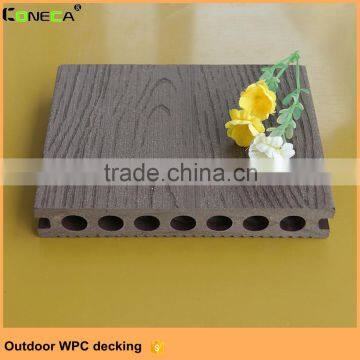 China Supplier Waterproof Wood Plastic Extruded Wpc Composite Decking photo-2