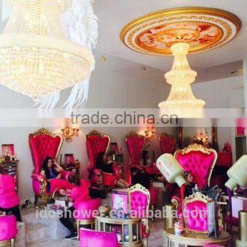 New 2016 Pink Salon Chair, Luxury Throne Spa Pedicure Chairs