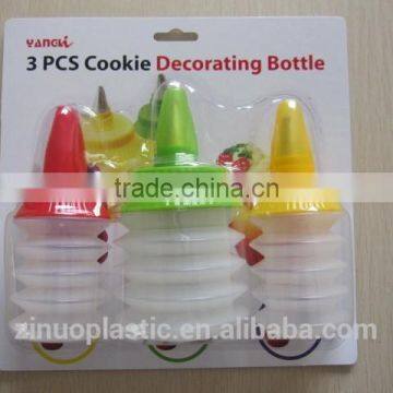 3 Pcs Cookie Decorating Bottles