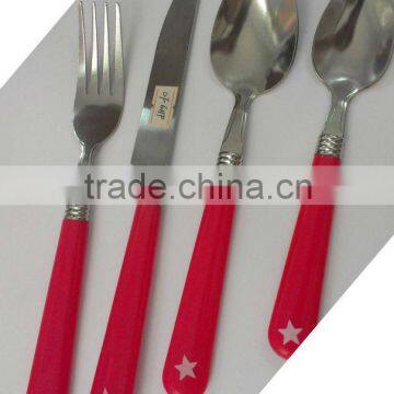 plastic handle dinnerware set cheap popular