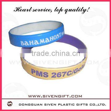 idea promotion gifts silicone debossed logo wristband