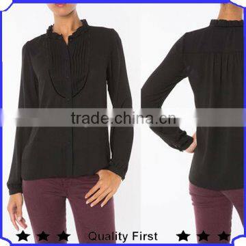 2016 Special Collar Long Sleeve Chiffon Dress Shirt Design, Vintage Shirt