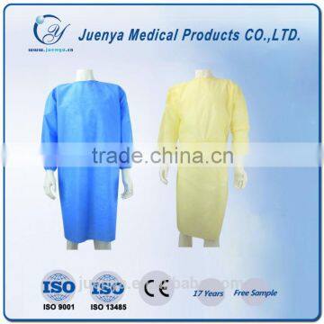 Disposable Isolation Gown With Knitted Cuffs made by manufacturer in Hubei China