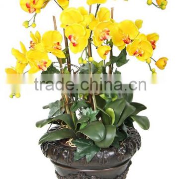 Artificial yellow butterfly orchids flower bonsai