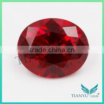 Synthetic Colored Gems for Jewellry #8 Oval Cut Ruby Stone Corundum gemstone price