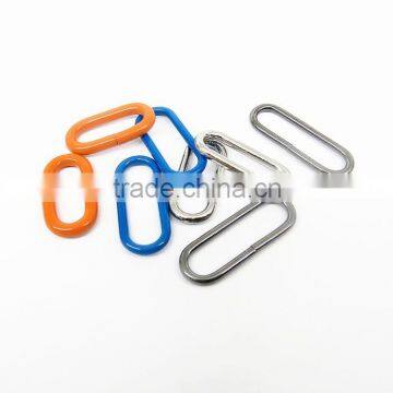 Custom Cheap Metal Oval Rings , Colorful Rings For Belt