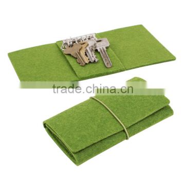 customized felt handmake key bag with elastic band