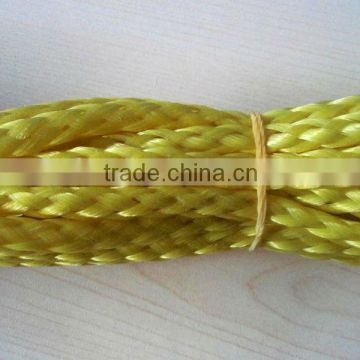 Yellow Hollow Braid Polypropylene Rope