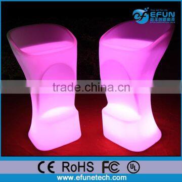 rechargeable rgb color led bar furniture, led light up counter height bar stools