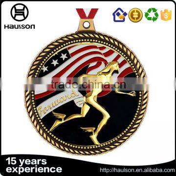 WW2 medal matte gold plating reward iron zinc alloy metal medal casting us flag insert running medal marathon medal of honor