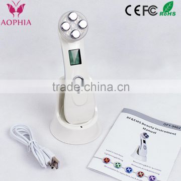 AOPHIA hot selling products skin care of RF/EMS and 6 colors LED with ion beauty product