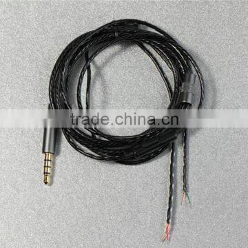 1.2m New 3.5mm Jack LC-OFC DIY Headphone Audio Cable Earphone Maintenance Wire With Mic
