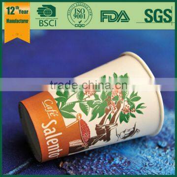 Custom Drink Cups, White Paper Cup for Drinking, Soda Cold Drink Double pe Coated Paper Cup photo-4
