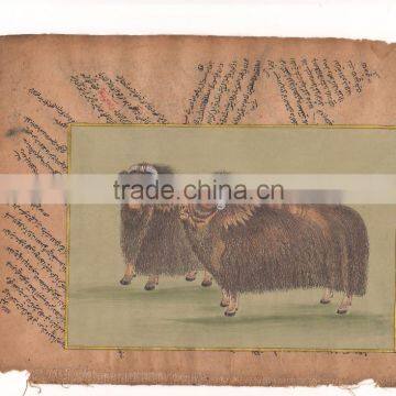 Antique Painting Artwork Artist Gallery Animal Himalayan tahr India UNO CHINA