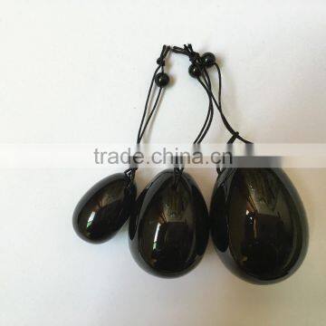 natural obsidian stone yoni egg kegel exercise ball egg shape exercise ball