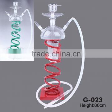 best quality kaya glass clear glass shisha with iron shelf