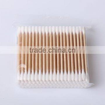 100psc/polybag soft and hygienic wood stick cotton ear buds